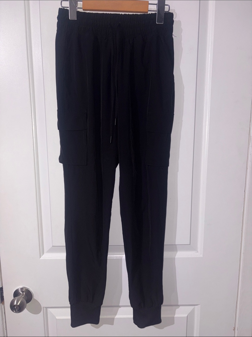 90 Degree By Reflex Black Cargo Jogger Pants
